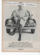 Original 1966 Volkswagen Beetle featured in a London Fog vintage print ad