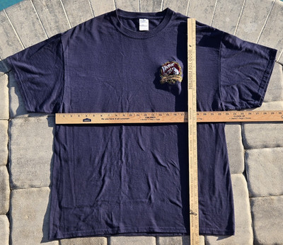 RCA Victor Records His Master's Voice Embroidered T-Shirt XL Navy Blue Port & Co