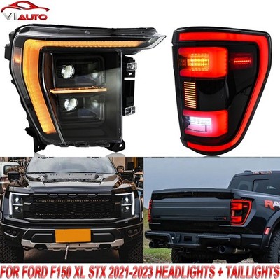 4PCS LED Headlight + Tail Lights For Ford F150 XL STX 2021-2023 Lamps Assembly