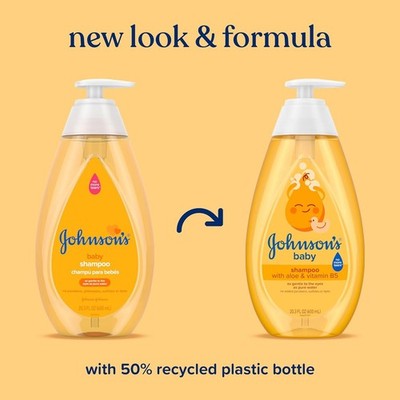 Johnson's Baby Shampoo with Tear-Free Formula for Baby's, Dye-Free, 20.3 fl. oz