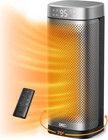 Portable 16" Space Heater with Remote, 12H Timer & 70° Oscillation Safety Featur