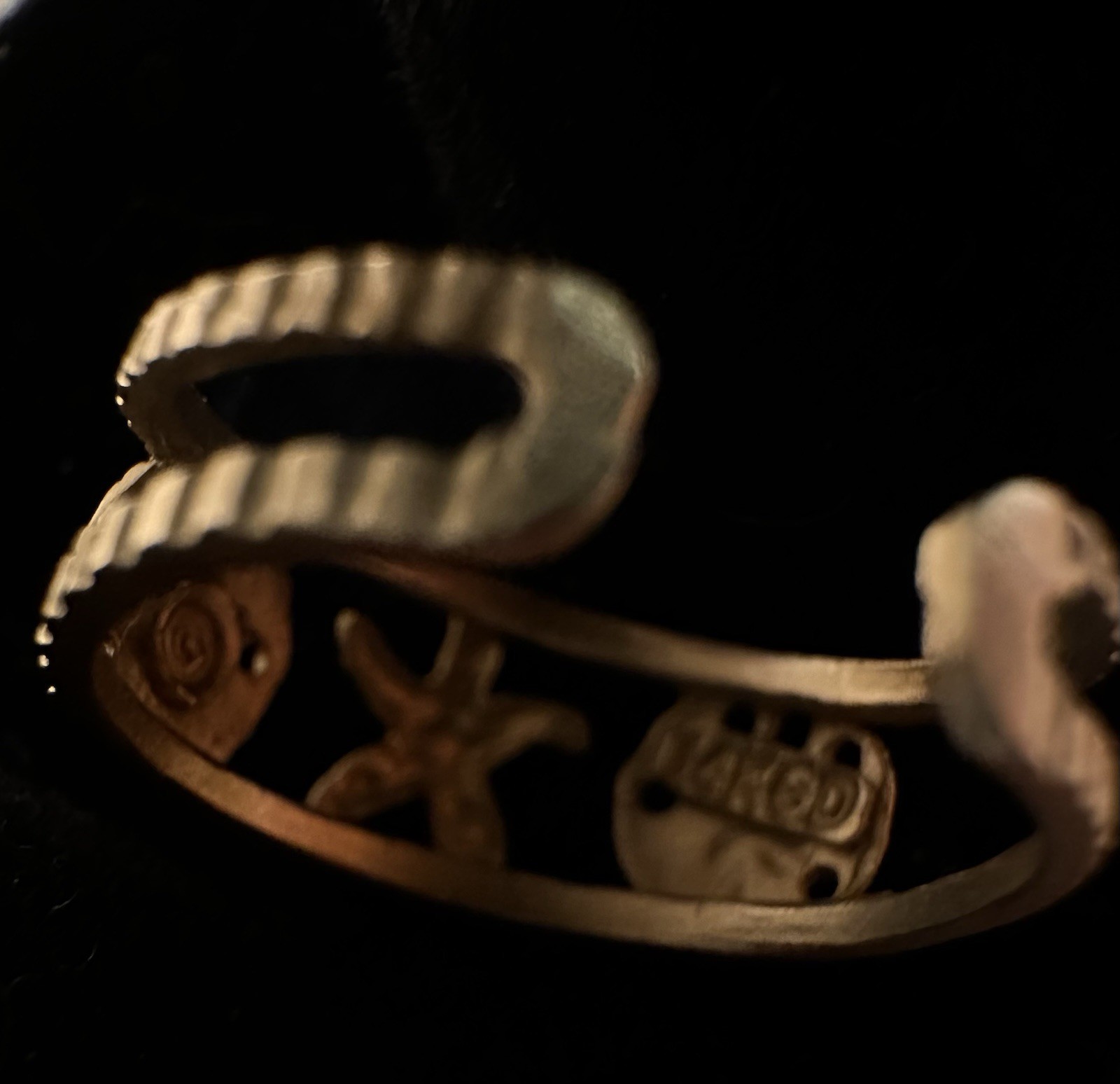 14kt Gold Adjustable Ring/toe Ring With Sand Doll… - image 8