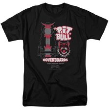 Back To The Future Ii Pit Bull Mens T Shirt Black Black Officially Licensed