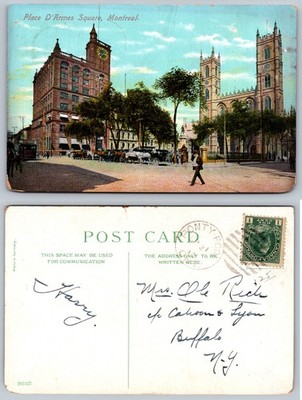 Place D Armes Square Montreal Canada Postcard