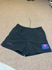 Vintage 1980s Adidas Black Silver Tag Embroidered Short Athletic Shorts
