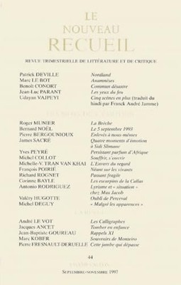 Die neue Sammlung. Les Motsde l'emotion, Ausgabe 44, September-November 1997 - M