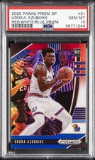 2020 PANINI PRIZM DRAFT PICKS RED/WHITE/BLUE PRIZM #31 UDOKA AZUBUIKE PSA 10