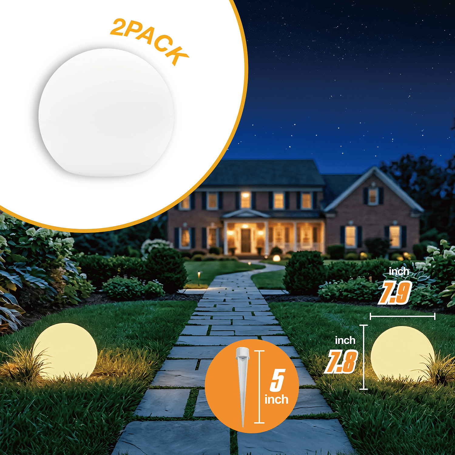 4/2/1 Solar Globe Lights 16 Colors 8 Brightness Level Remote Control Waterproof