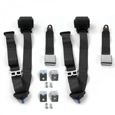 Volkswagen Type 4 1968 - 1974 Airplane 3pt Bk Seat Kit Wbrackets-2 Belts