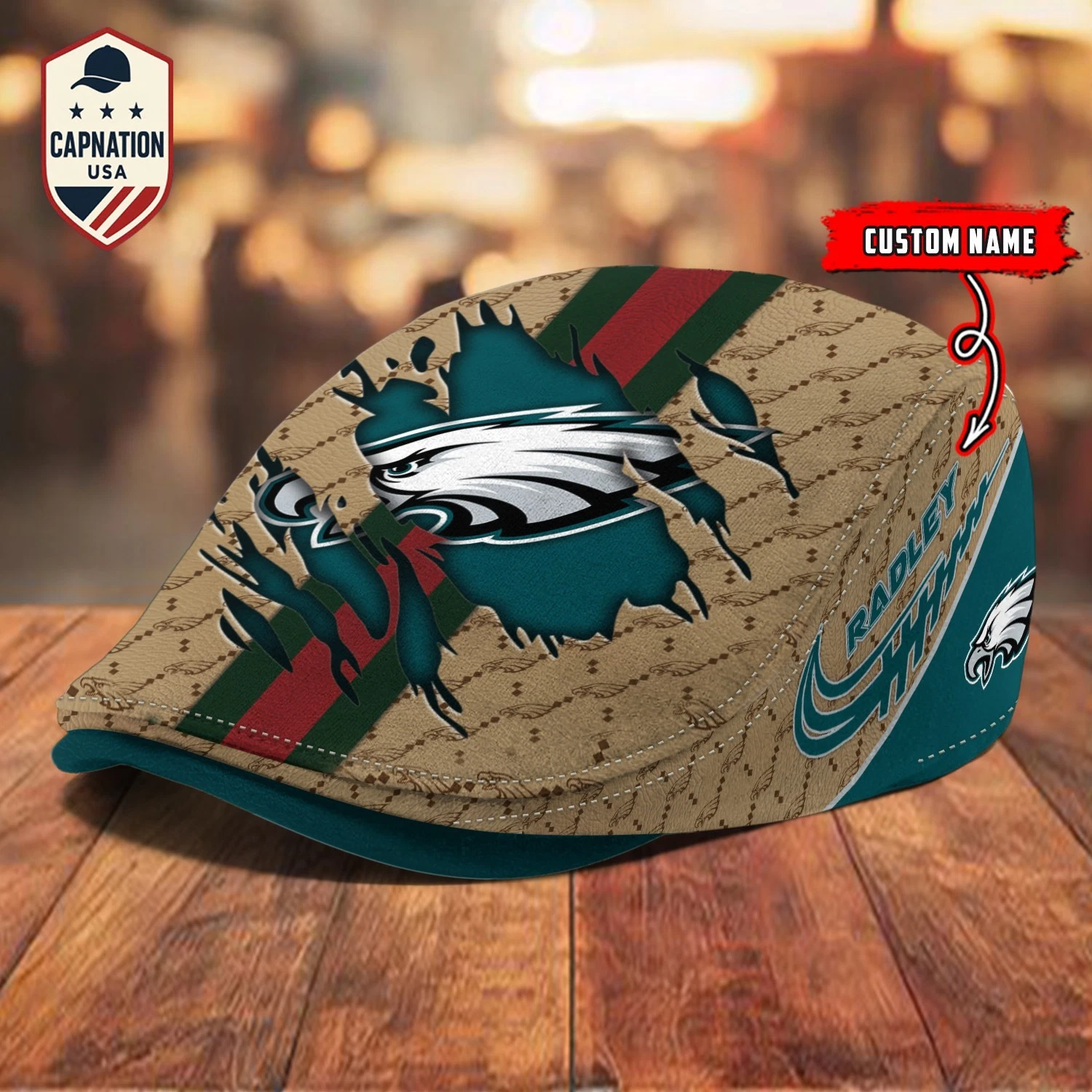 Philadelphia-Eagles Jeff Cap football Newsboy Cap Golf Cap Driving Gift for Men