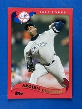 2020 Topps Archives Red #257 Aroldis Chapman New York Yankees #/75