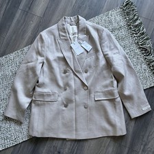 Ted Baker Pyxie Double Breasted Blazer in Champagne Colorway Size 6 XL