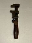 Antique J H Williams W & B 10” Adjustable Wooden Handle Wrench USA  — photo 1