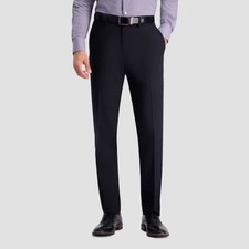 Haggar H26 Men Mid Rise Tailored Fit Full Pants Lightweight