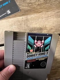 OG Donkey Kong 3 Arcade Classics Series Nintendo NES  5 Screw Tested W/Manual