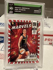 CAITLIN CLARK 2025 PANINI DONRUSS WNBA NET MARVELS #19  10 GEM MINT FEVER