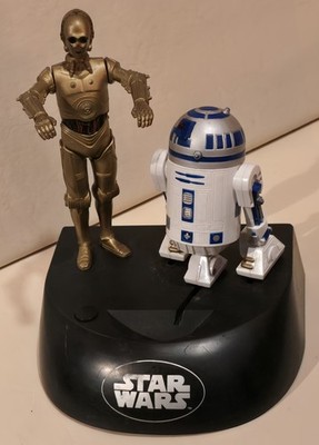 10½'' Star Wars Electronic Talking R2-D2 C3PO Bank Missing Covers Not Working 