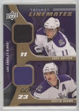 2009-10 Upper Deck Trilogy Line Mates Gold 5/50 Anze Kopitar Dustin Brown 1o3