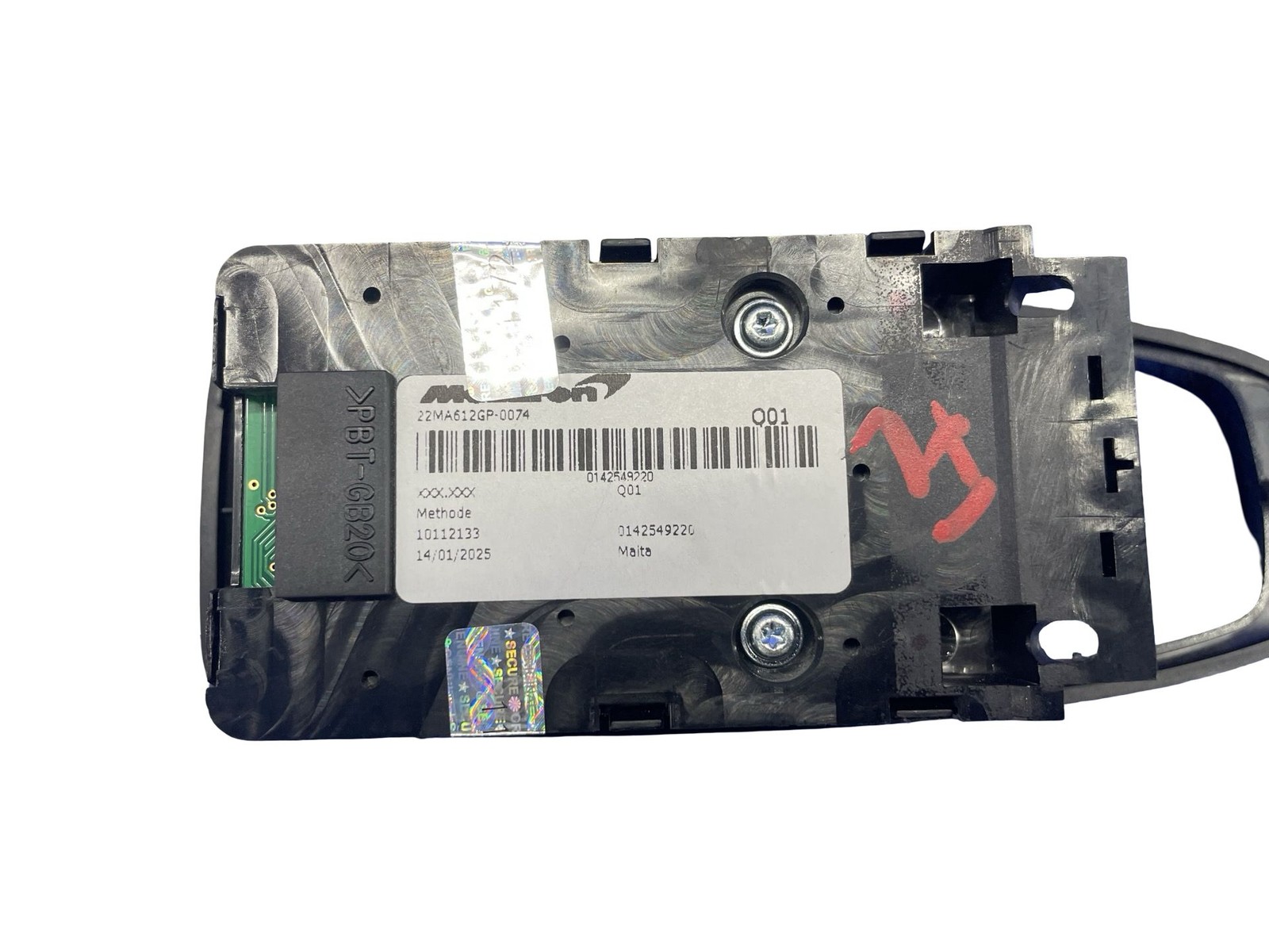 2020-2026 MCLAREN GTS FRONT LEFT MASTER DOOR WINDOW SWITCH PANEL BLACK 22MA612GP