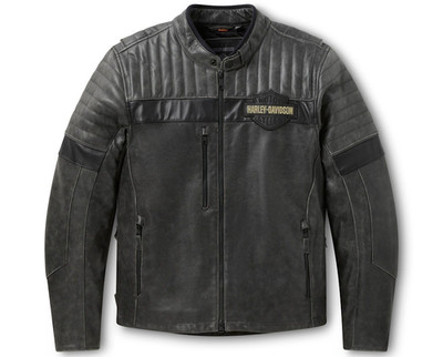Harley Davidson Jacket Men's H-D Passing Link III Cowhide Leather Jacket Black