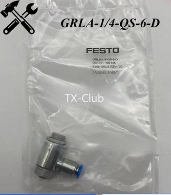 1 PCS FESTO GRLA-1/4-QS-6-D 193146 one-way throttle valve NEW GRLA-1/4-QS-6-D
