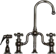 Whitehaus WHTTSCR3-9774SPR-C Twisthaus entertainment/prep bridge faucet