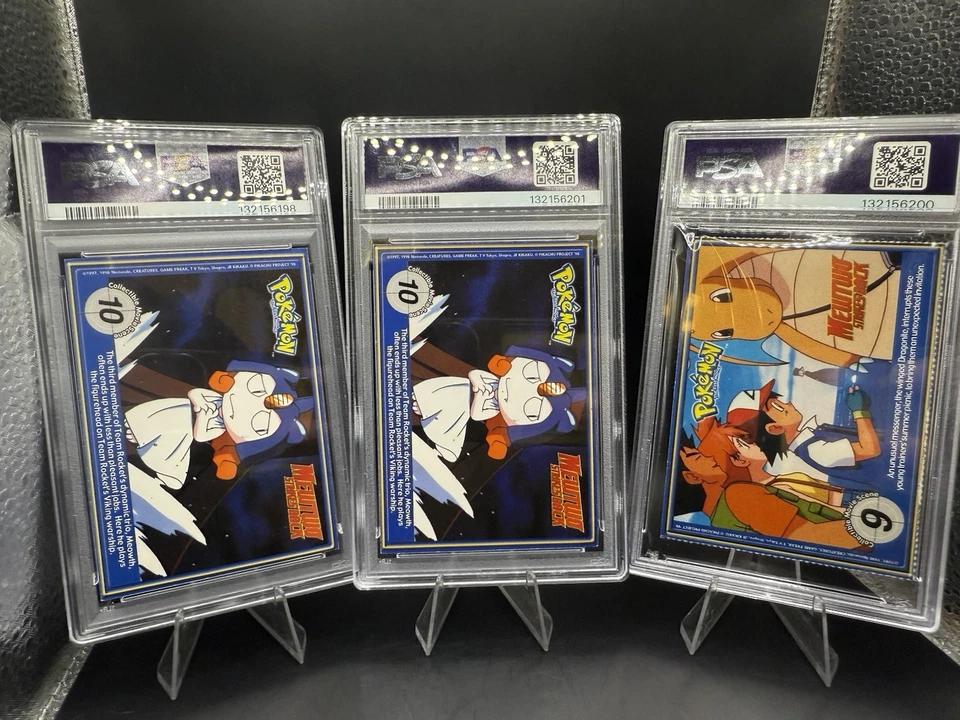 Burger King Pokemon Promo Set 1999 Mewtwo Mew Vaporeon Seel Lapras PSA Graduado Foto 2 de 4