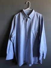 Stefano Ricci Dress Shirt Mens 18/46 Blue 85 Cotton 15 Cashmere Made In Italy