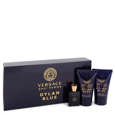 Versace Pour Homme Dylan Blue by Versace Gift Set -- 0.17 oz Mini EDT + 0.8 o...