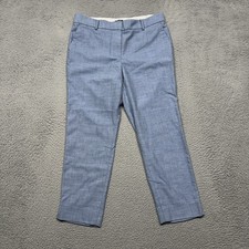 Talbots Hampshire Ankle Pants Tan Straight Leg Women's Size 12P Blue