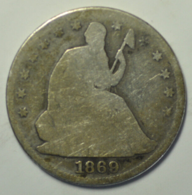 mw19744 Seated Liberty Half Dollar 1869 | eBay