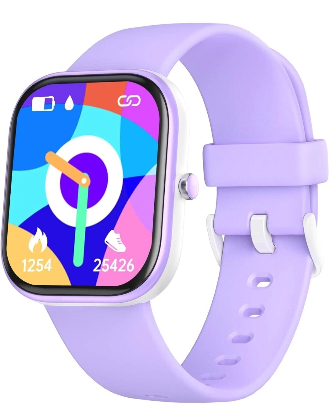 Fitness Tracker Watch for Kids, IP68 Waterproof Kids Smart Watch with A Purple