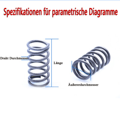 Edelstahl Druckfedern 10er Pack - 1x22x25mm 304 Edelstahl Federn