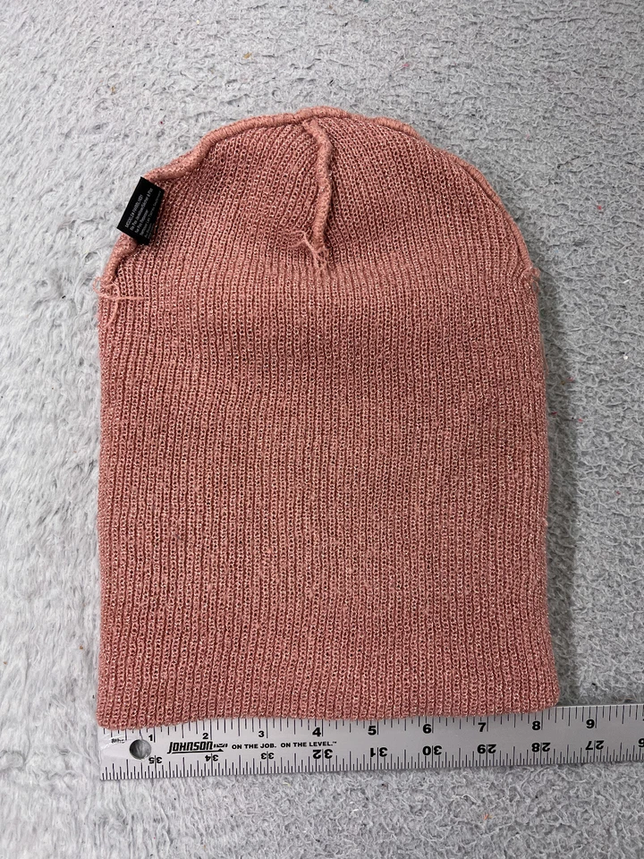 David and Young Gorro Toque Adulto Talla Única Rosa Tejido Mezcla Metálica Brillante Esquí Foto 4 de 4