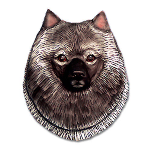 Keeshond Head Plaque Figurine - Picture 1 of 1