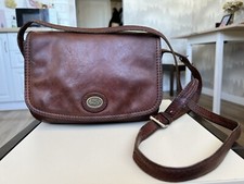 THE BRIDGE Vintage Brown Leather Messenger Cr...