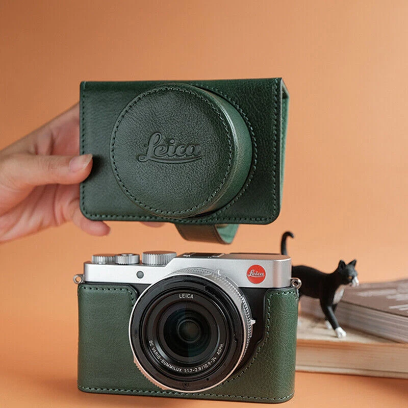 Leather Camera Bag Case For Leica D-LUX8 Dlux8 Genuine Protect Cover Belt Strap - Image 3 of 4