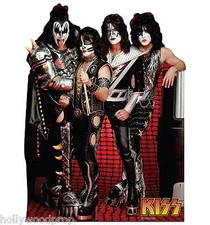 KISS GENE SIMMONS PAUL STANLEY LIFESIZE CARDBOARD STANDUP STANDEE CUTOUT POSTER