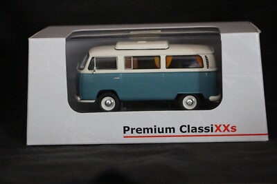 1:43 PREMIUM CLASSIXXS 11328 VW T2a Camping Van High Roof (Niagara Blue), Novo