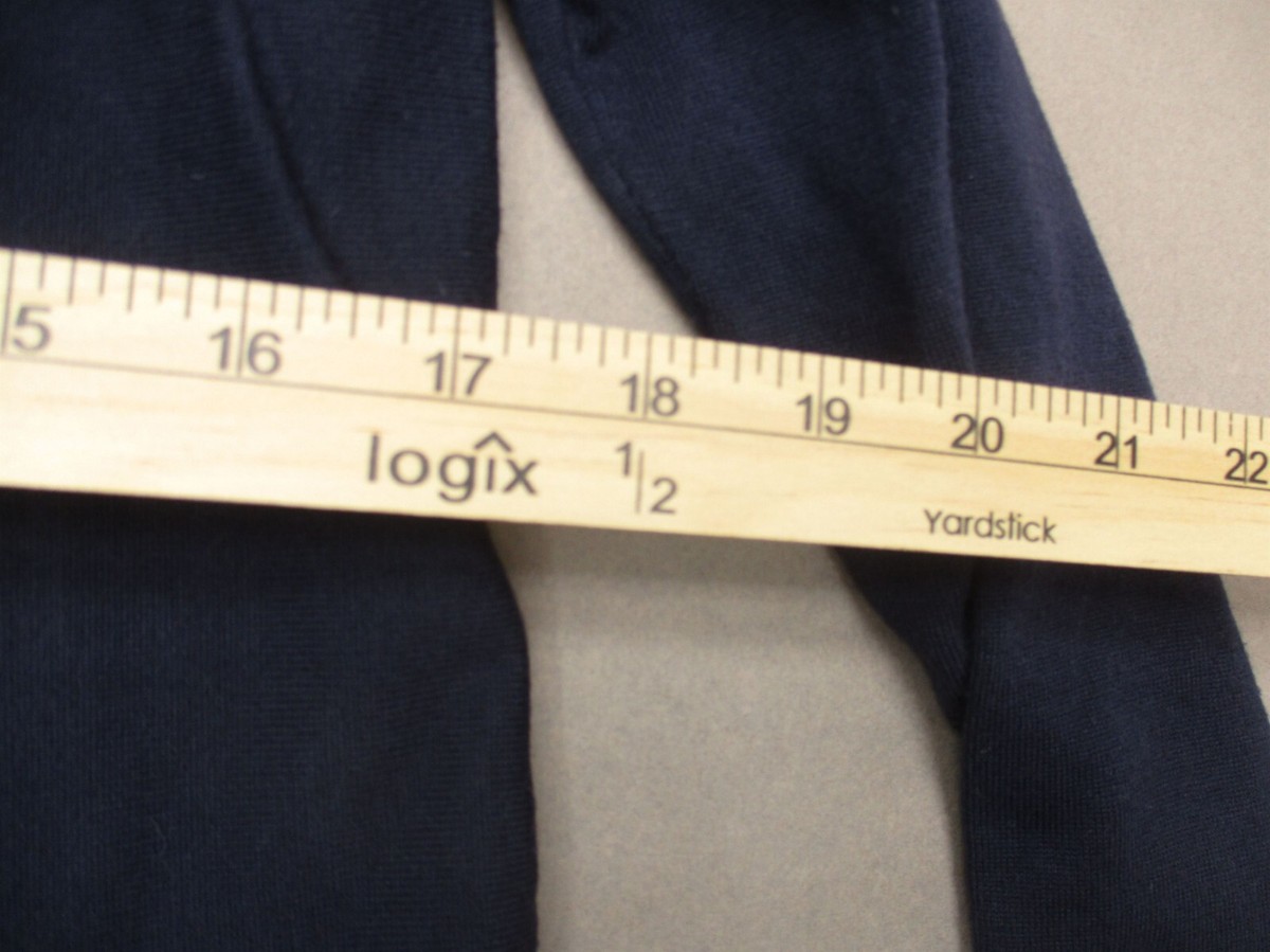 CHICO'S Size M Womens Blue Stretch Round Neck Long Sleeve Knit