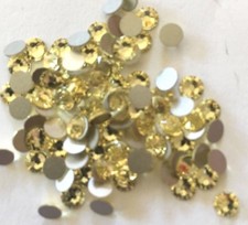 100 pc SWAROVSKI CRYSTAL RHINESTONES JONQUIL 20ss 2058 Flat backs, Yellow, Round