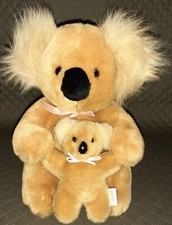 2x Vintage 1987 11" R. Dakin Mom Baby Koala 1978 14" Giraffe Plush Toy Dolls