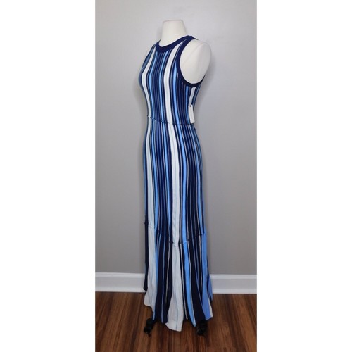 ¡¡NUEVO CON ETIQUETAS!! Maxi Vestido Suéter Anthropologie MAEVE Lisanne Rayas Verticales X-Pequeño - Imagen 4 de 12