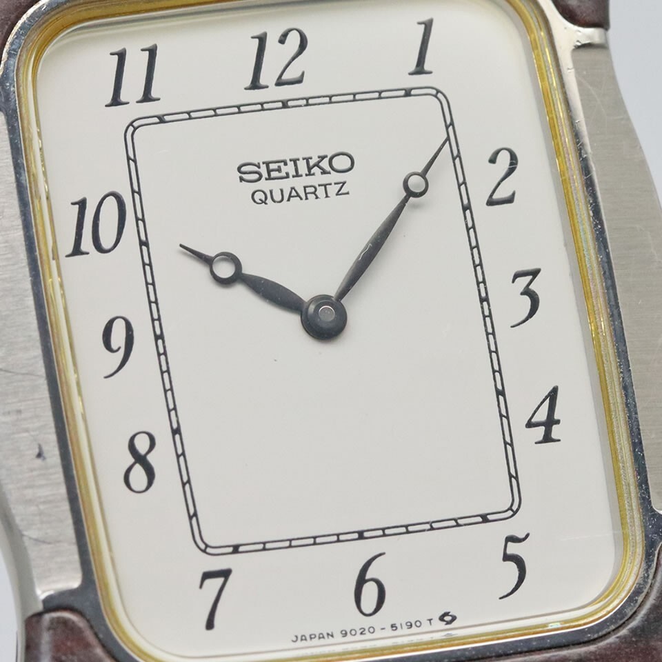 SEIKO Trenew Wood Watch Made from Black Ebony Ref.9020-514B Quartz 