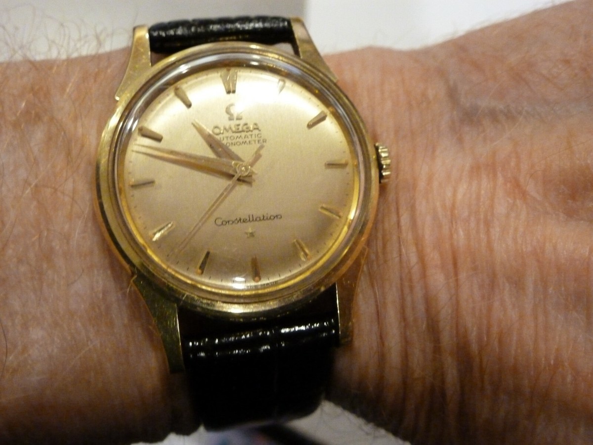 OMEGA ヴィンテージ　腕時計　14K GOLD VINTAGE 1958 MENS OMEGA 14K GOLD CONSTELLATION CHRONOMETER