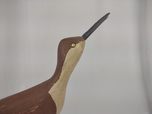 Vintage Hand Carved Wood Shore Bird Painted Large 14" decoy folk art rustic - Picture 7 of 12