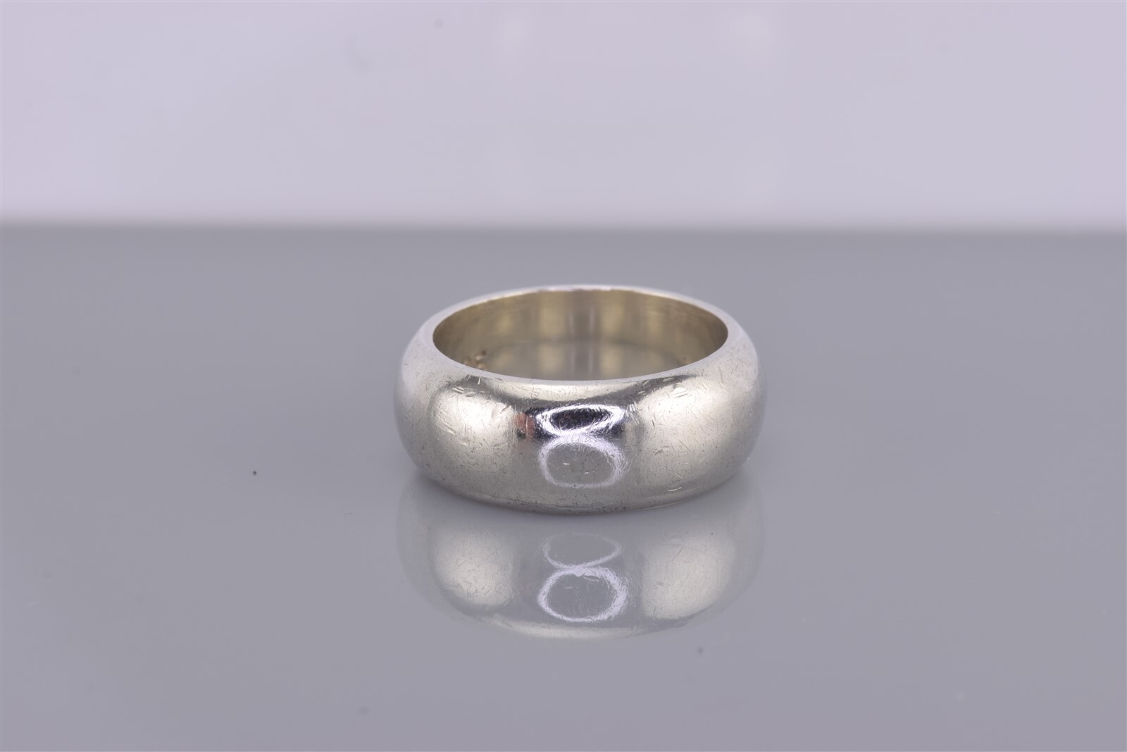 Sterling Silver 9mm Solid Rounded Thick Band Ring… - image 3