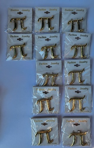 Pi Symbol Math Hard Enamel Pin Lot of 36 Pins - Picture 2 of 6