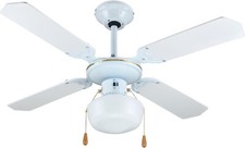 Ventilatore Soffitto Luce Zephir a 4 Pale Lampadario ø 107 cm - ZFS9107B