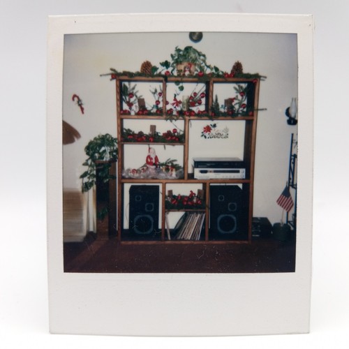 Giradischi fotografico Polaroid vintage giradischi vinile Natale trovato snapshot - Foto 2 di 5